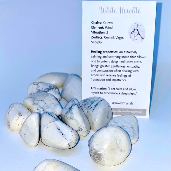 White Howlite Tumbled Crystal - Picture 1 of 3
